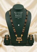 micro gold daily wear ad stone mangalsutra