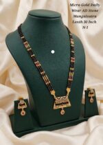 micro gold daily wear ad stone mangalsutra - Image 3